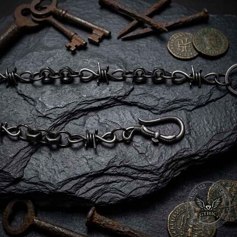 Punk Heavy Duty Hex Nut Alloy Pants Chain