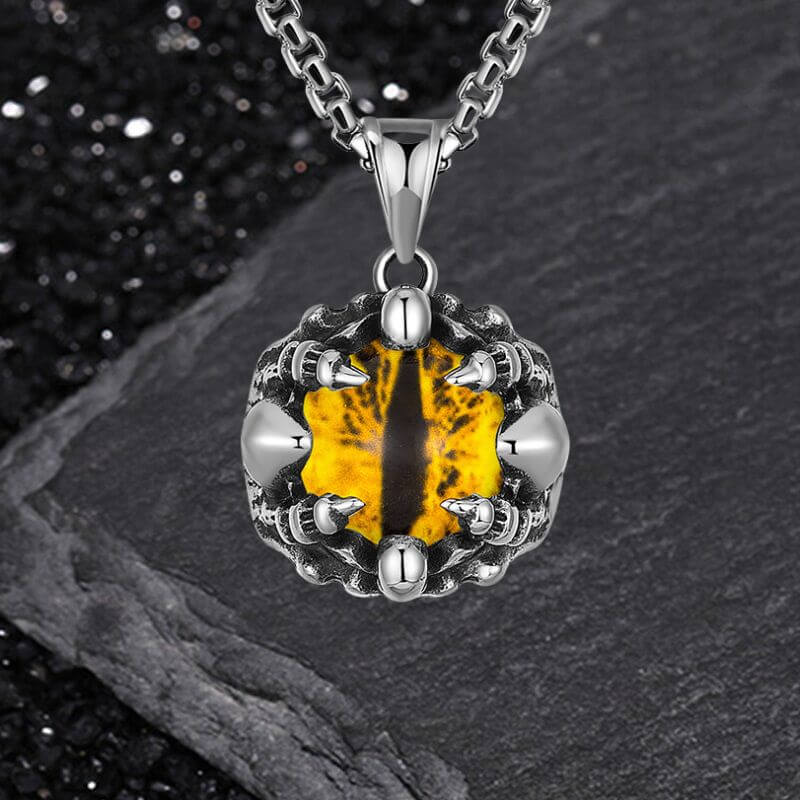 Punk Hiphop Evil Eye Stainless Steel Skull Pendant | Gthic.com