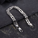 Punk Hollow Cross Byzantine Stainless Steel Bracelet