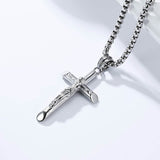 Punk Jesus Suffering Stainless Steel Cross Pendant | Gthic.com