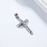 Punk Jesus Suffering Stainless Steel Cross Pendant