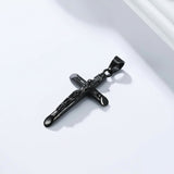 Punk Jesus Suffering Stainless Steel Cross Pendant