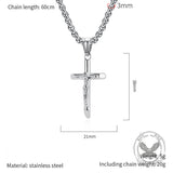 Punk Jesus Suffering Stainless Steel Cross Pendant