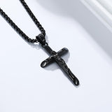 Punk Jesus Suffering Stainless Steel Cross Pendant | Gthic.com