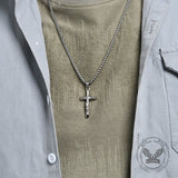 Punk Jesus Suffering Stainless Steel Cross Pendant | Gthic.com