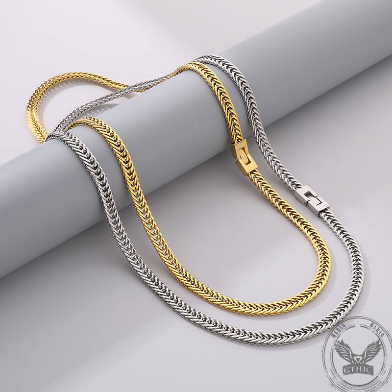 Punk Keel Chain Jewelry Buckle Stainless Steel Necklace | Gthic.com