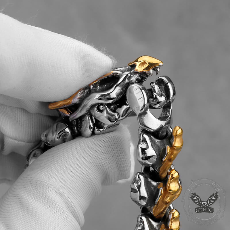 Punk Keel Chain Stainless Steel Viking Bracelet 02 | Gthic.com