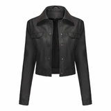 Punk Lapel Button Cropped Jacket | Gthic.com