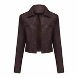 Punk Lapel Button Cropped Jacket | Gthic.com