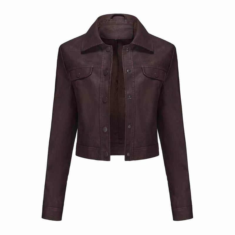 Punk Lapel Button Cropped Jacket | Gthic.com