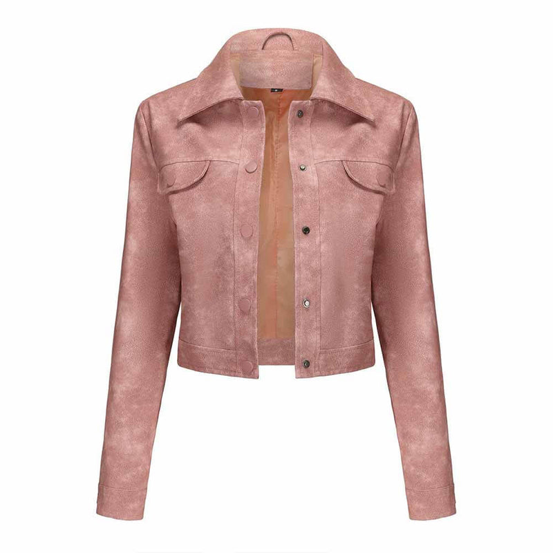 Punk Lapel Button Cropped Jacket | Gthic.com