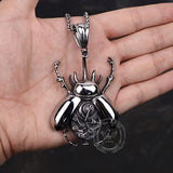Punk Mechanical Gear Beetle Stainless Steel Pendant | Gthic.com
