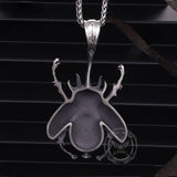 Punk Mechanical Gear Beetle Stainless Steel Pendant