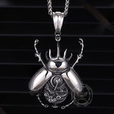 Punk Mechanical Gear Beetle Stainless Steel Pendant