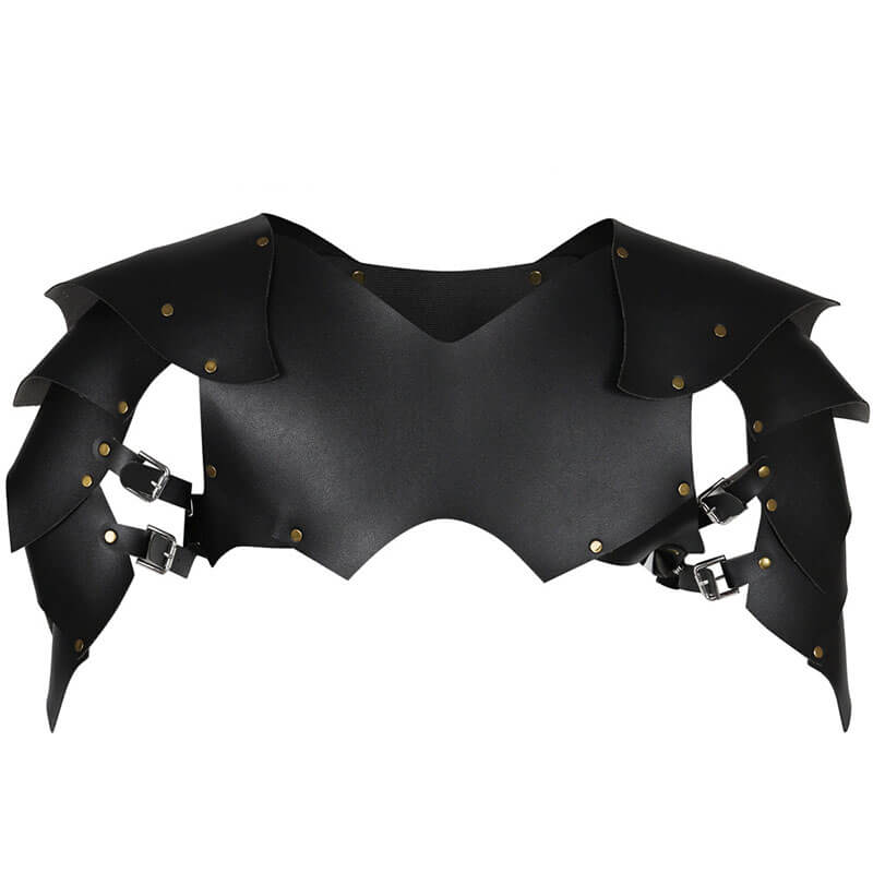 Punk Medieval Knight Leather Shoulder Armor Top