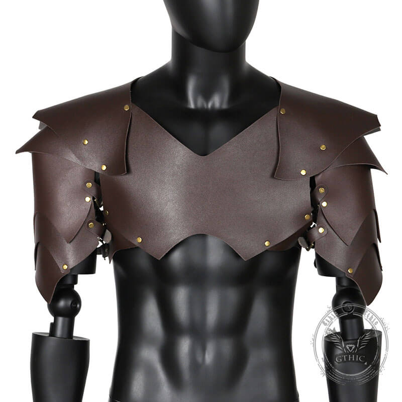 Punk Medieval Knight Leather Shoulder Armor Top | Gthic.com