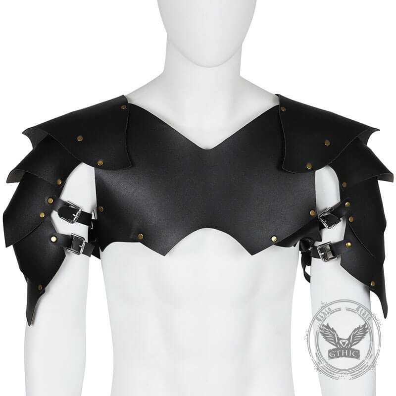 Punk Medieval Knight Leather Shoulder Armor Top | Gthic.com
