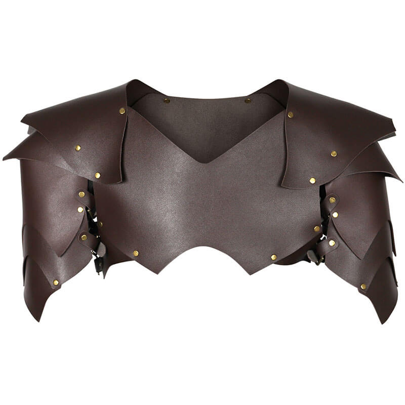 Punk Medieval Knight Leather Shoulder Armor Top