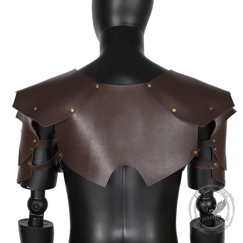 Punk Medieval Knight Leather Shoulder Armor Top