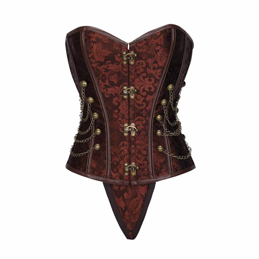 Punk Metal Zipper Design Palace Style Corset