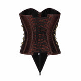 Punk Metal Zipper Design Palace Style Corset