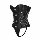 Punk Metal Zipper Design Palace Style Corset