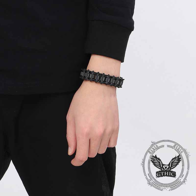 Punk Motorcycle Gear Chain Stainless Steel Bracelet | Gthic.com