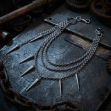 Punk Multi-Layer Long Spikes Stainless Steel Pants Chain