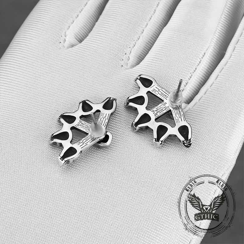 Punk Multi-Skull Stainless Steel Stud Earrings