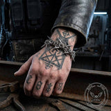 Punk Multi-Spike Studded Alloy Biker Bracelet | Gthic.com