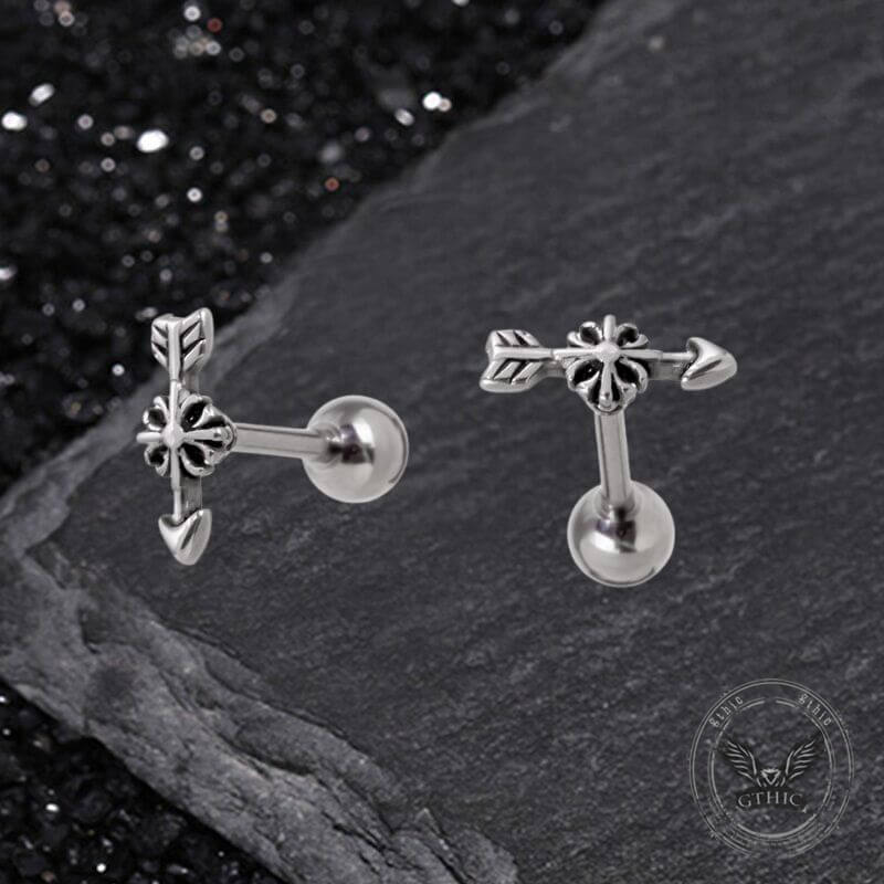 Punk Multi-Style Skull Heart Stainless Steel Earrings Set | Gthic.com