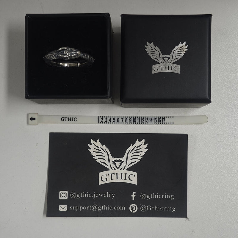 Punk Ouroboros Snake Sterling Silver Ring