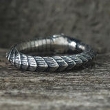 Punk Ouroboros Snake Sterling Silver Ring
