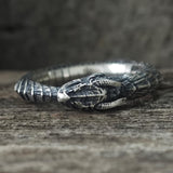 Punk Ouroboros Snake Sterling Silver Ring
