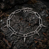Punk Paperclip Spikes Stainless Steel Clavicle Necklace