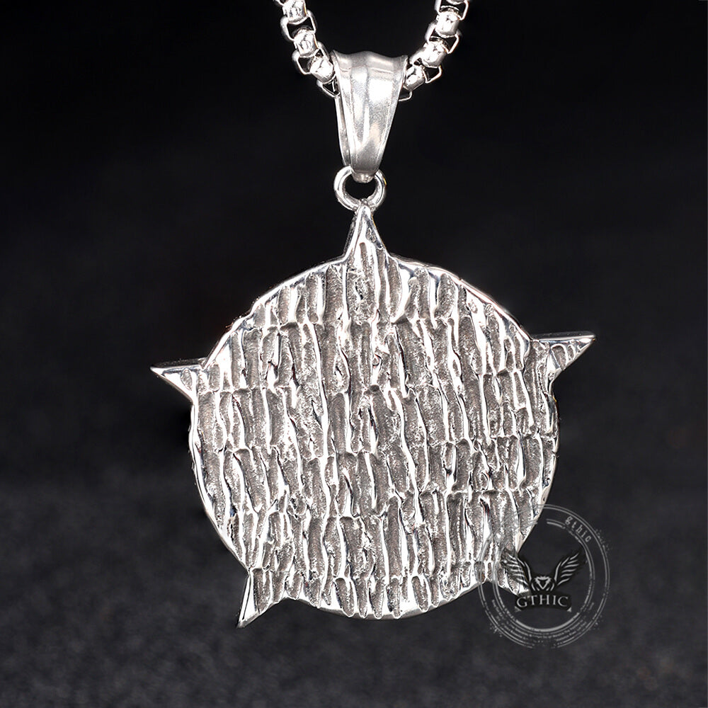 Punk Pentagram Skull Stainless Steel Pendant