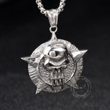 Punk Pentagram Skull Stainless Steel Pendant