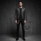 Punk Rhinestone Studded Flare Cotton Denim Jeans | Gthic.com