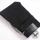 Punk Rhinestone Studded Flare Cotton Denim Jeans