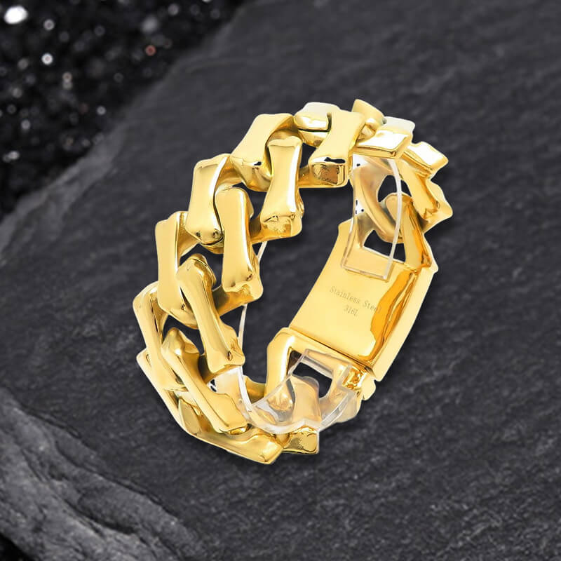 Punk Rhombus Cuban Chain Stainless Steel Bracelet 08 |Gthic.com