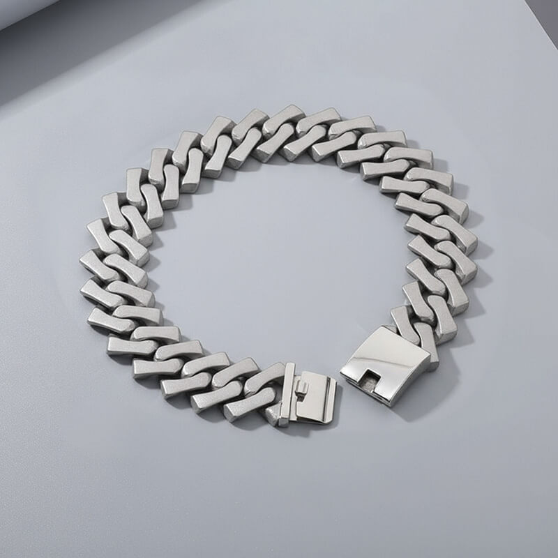 Punk Rhombus Cuban Chain Stainless Steel Necklace