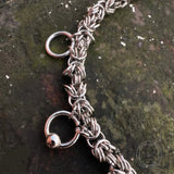 Punk Ring Woven Chain Stainless Steel Clavicle Necklace
