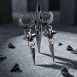 Punk Rivet Conical Zinc Alloy Drop Earrings | Gthic.com