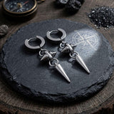 Punk Rivet Conical Zinc Alloy Drop Earrings | Gthic.com