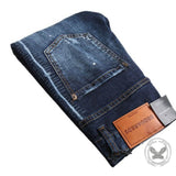 Punk Rivet Patch Cotton Men's Skinny Pants | Gthic.com