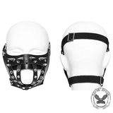 Punk Rivets Leather Half Facemask | Gthic.com