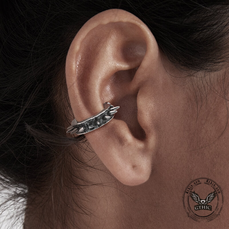 Punk Rivets Stainless Steel Skull Ear Cuffs | Gthic.com