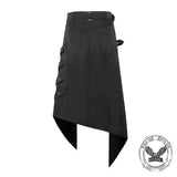 Punk Rock Strapped Halloween Open Front Half Skirt