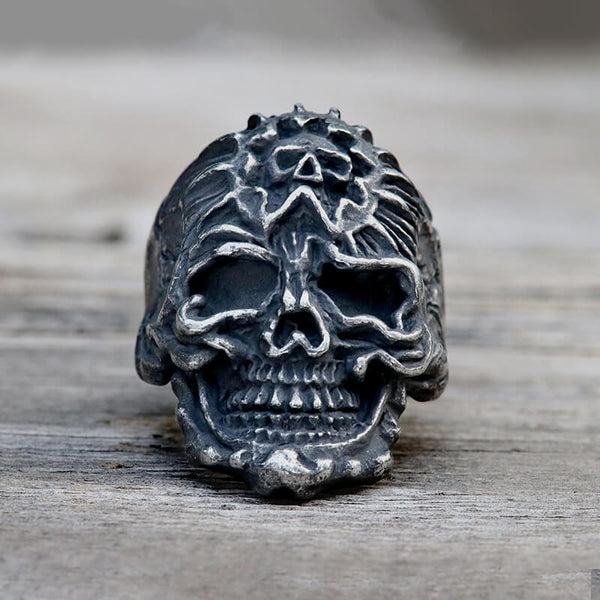 Punk Skull Design Stainless Steel Thumb Ring | Gthic.com