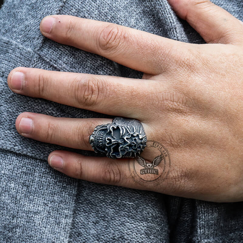 Punk Skull Design Stainless Steel Thumb Ring